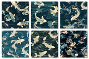 Petrol Koi Pond Japanese Texture, a Texture Graphic by Dream Creation (Thumbnail 3 of 6)