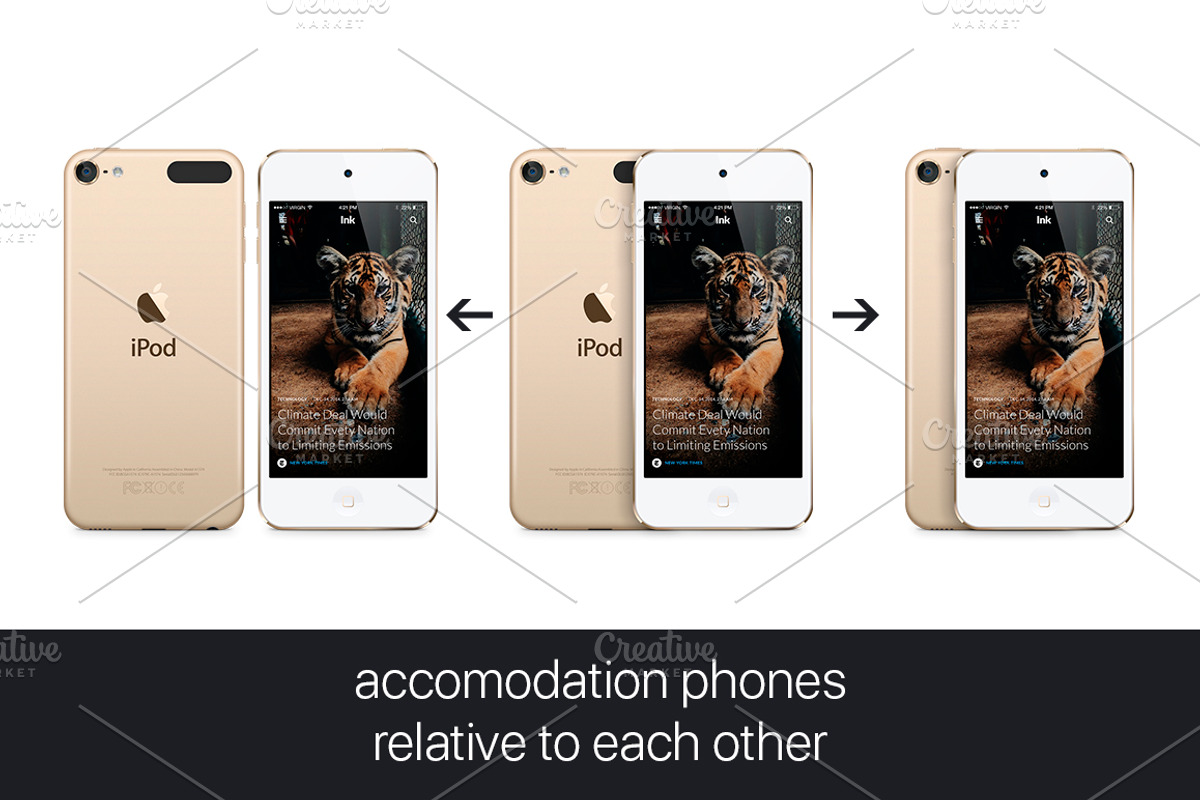 iPod Touch 6G (2015) vector MockUp, a Product Mockup by Alex_Yanko (Photo 4 of 5)