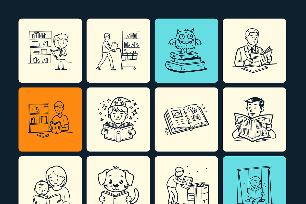 200 Space and Study Doodles, an Outline Icon by Brickclay (Photo 14 of 14)