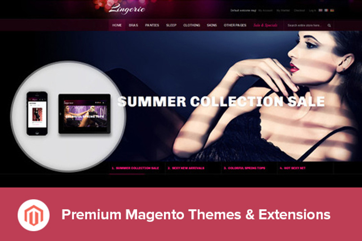 JM Lingerie - Magento Lingerie Store, a Websites & App Template by UberTheme (Photo 1 of 5)