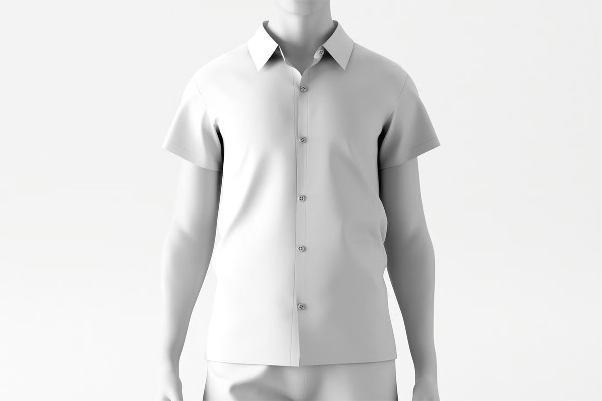 Button Up Shirt Mockup, a Shirt Mockup by zpackcreative (Photo 3 of 4)
