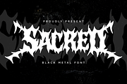 Sacred – Extreme Death/Black Metal, a Blackletter Font by Masyafi Studio (Thumbnail 1 of 4)