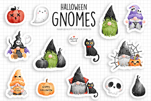 Halloween Gnomes Printable Sticker