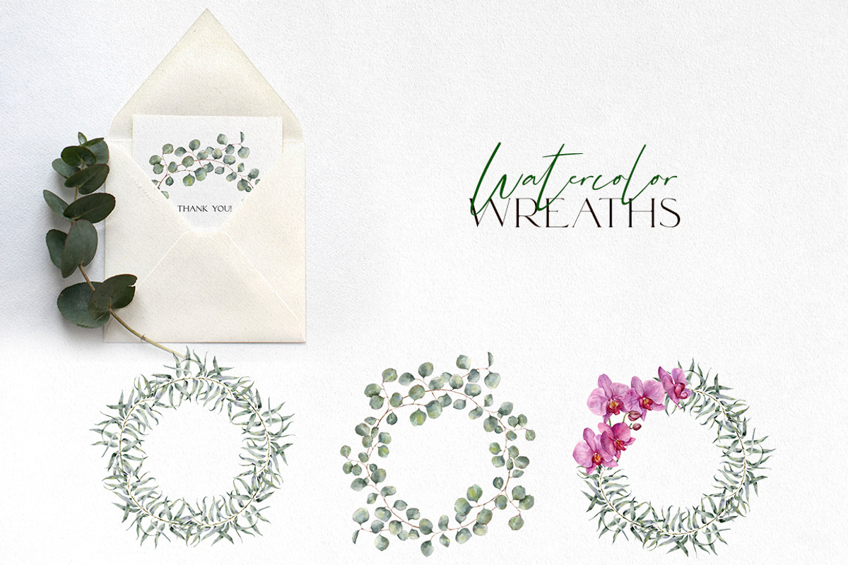 Orchid Watercolor flowers clipart, an Illustration by Yuliya Derbisheva (Photo 5 of 10)