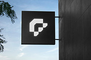 Logo Mockup Black Hanging Sign, a Product Mockup by Asylab (Thumbnail 2 of 5)