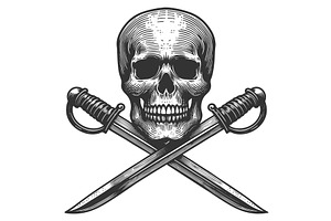 Skull And Crossed Swords Pirate