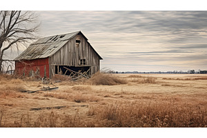 weathered abandoned barn ai, an Arts & Entertainment Photo by pikepicture