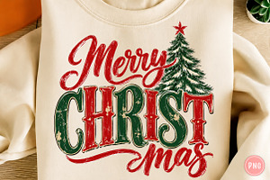 Merry Christmas Retro Vintage PNG