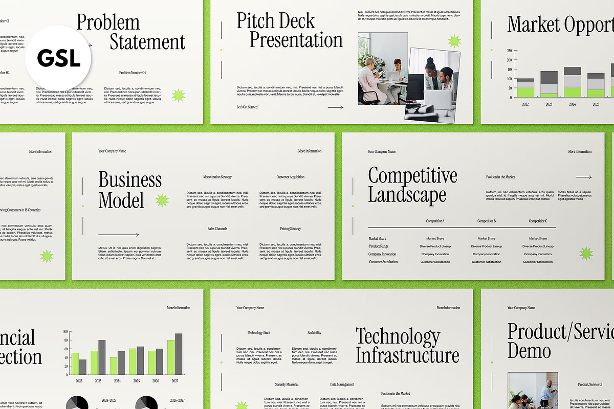 Cream Modern Pitch Deck Google Slide, a Presentation Template by graphicook (Photo 1 of 4)