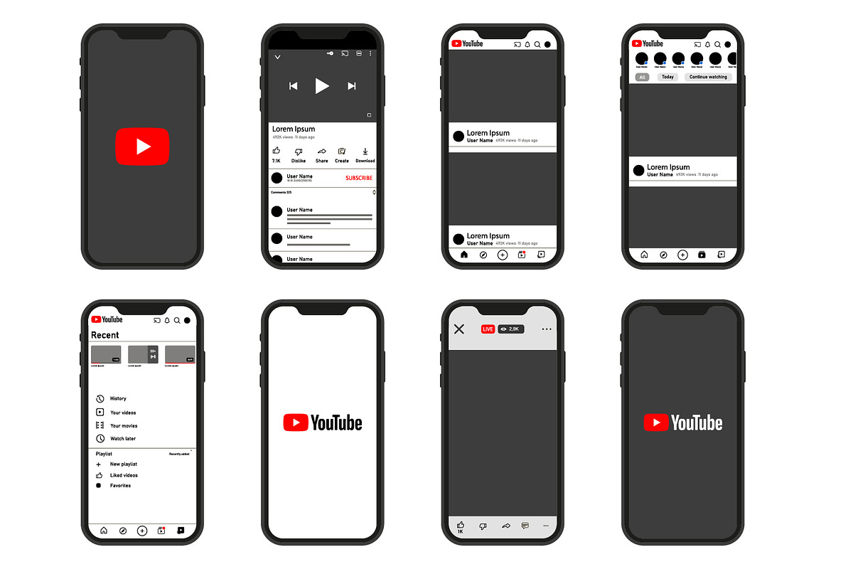 YouTube logo. YouTube website, an Outline Icon by Drum-magic