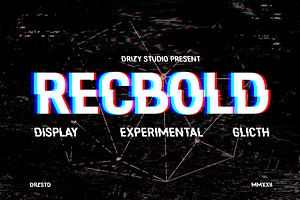 Recbold Experimental Glitch Font