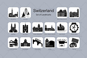 Swiss landmark icons (16x), an Icon by Artefy's Graphic Bar (Thumbnail 2 of 2)