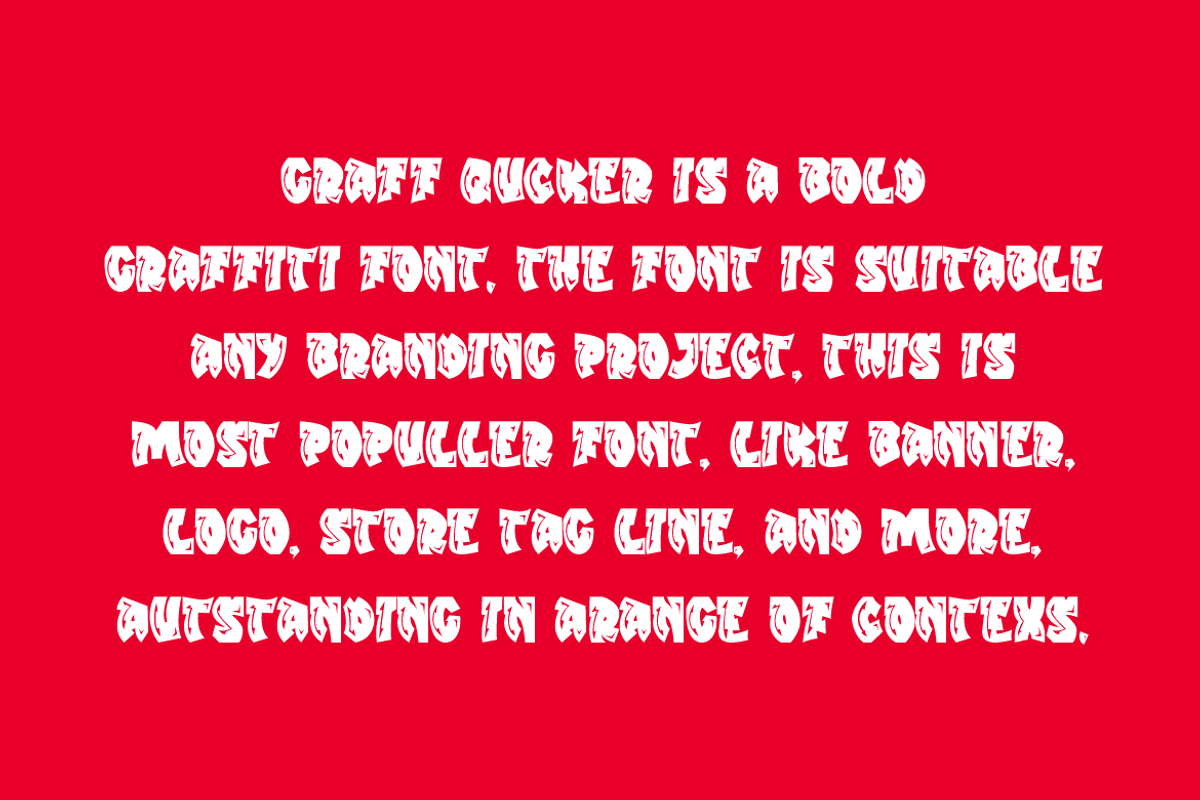 Graff Qucker - Graffiti Font, a Handwritten Font by QR Design Studio (Photo 4 of 6)