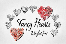 Fancy Hearts Dingbat Font