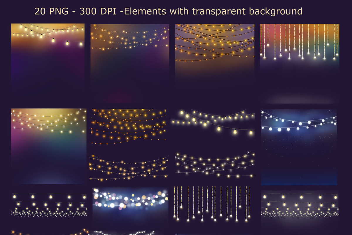 String Lights Pack, a Pattern Graphic by MixPixBox (Photo 3 of 14)