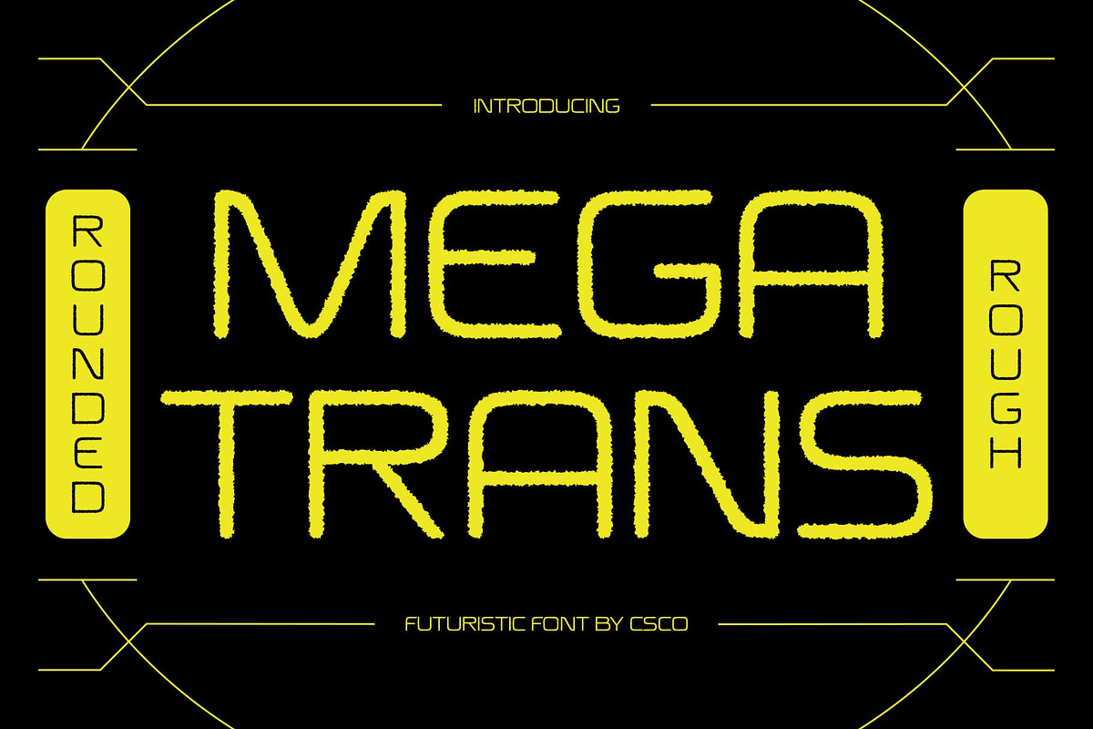 Megatrans Rounded Rough, a Sans Serif Font by Craft Supply Co. (Photo 1 of 8)