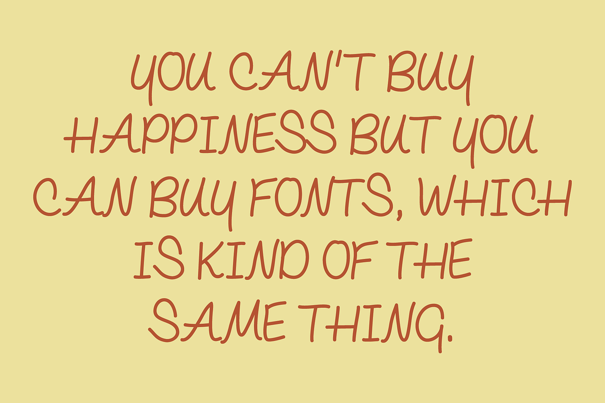 Rolling Ball Cursive - Hand Lettered, a Script Font by GG Design (Photo 10 of 10)