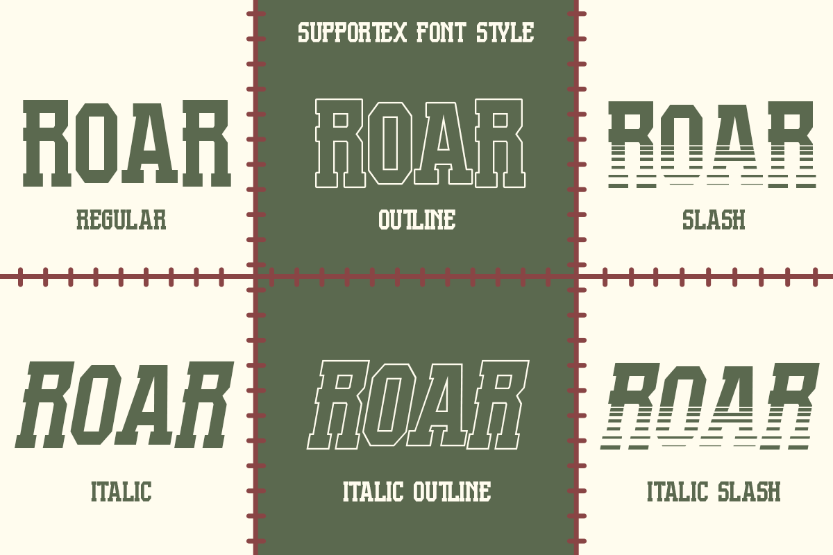 Supportex - Slab Baseball Font, a Slab Serif Font by Pandeka Studio (Photo 5 of 12)