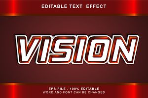 Vision Text Effect Editable