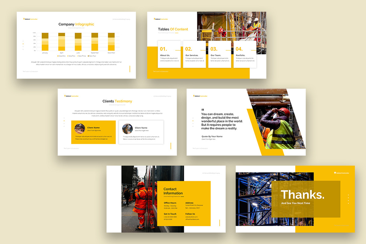 Buildent - Construction PPT, a Presentation Template by kerismaker (Photo 4 of 9)