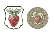 Vintage Strawberry Label Printable, an Illustration by SinaCreation (Thumbnail 5 of 6)