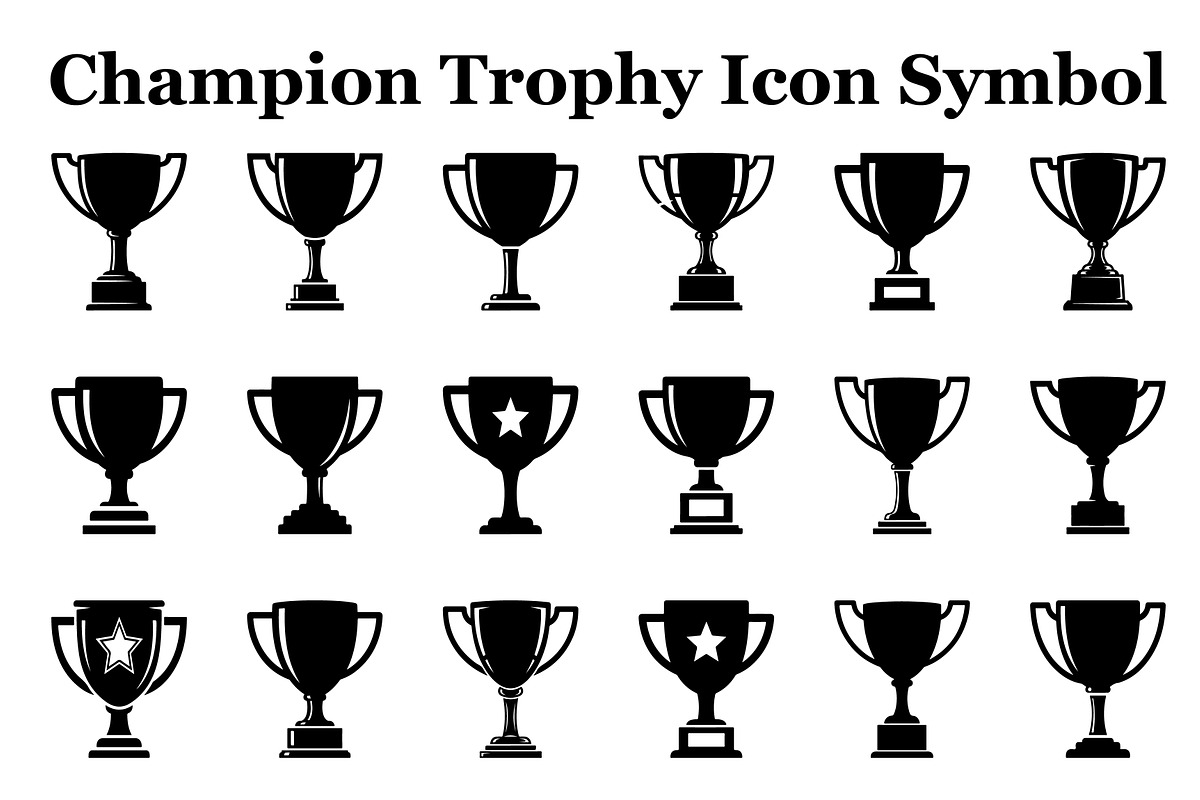 Champion Trophy Icon Bundle, an Icon by hafijul (Photo 10 of 10)