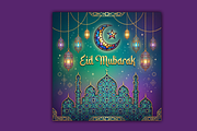 Stained Glass Eid Mubarak Mosaic, a Holiday Photo by microtasker (Thumbnail 1 of 2)