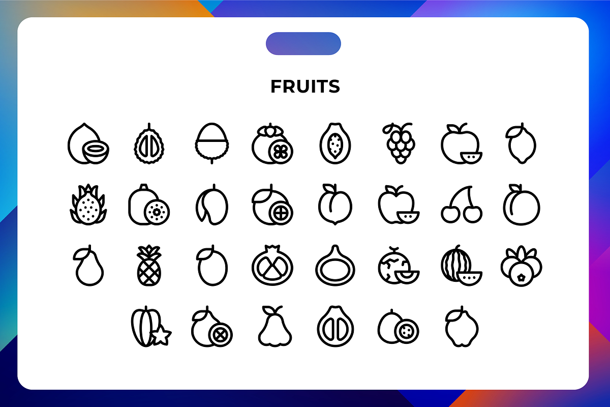 Fruits Icons, an Icon by Wencory