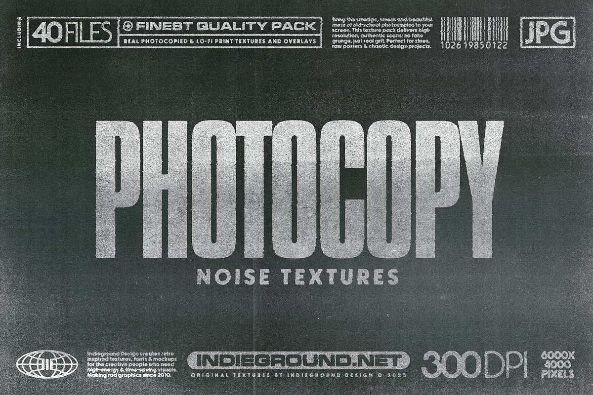 Photocopy Noise Textures, a Texture Graphic by Indieground Design Inc. (Photo 1 of 4)