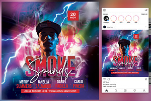 Smoke Sounds Flyer, a Flyer Template by KiraYamato Design Studio