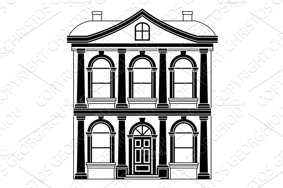 House Old Building Outline, an Object Illustration by Christos Georghiou