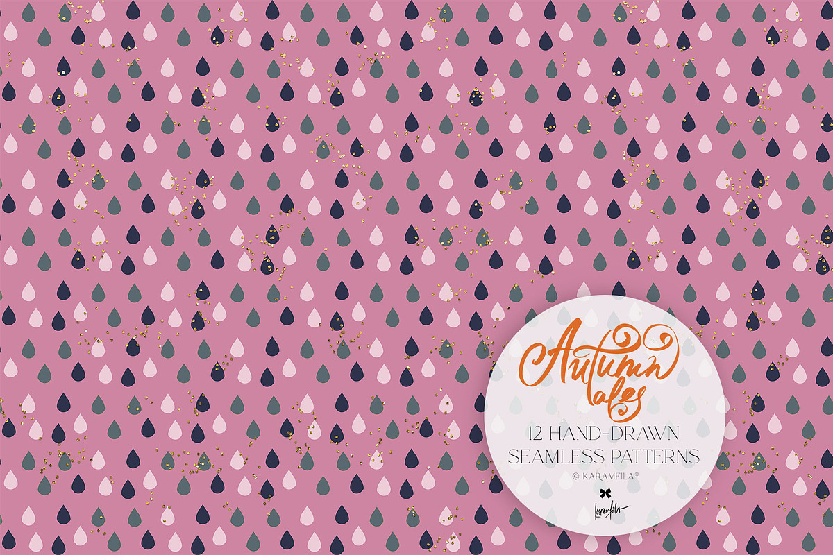 Fall Woodland Clipart & Patterns Kit, a Seasonal Illustration by KaramfilaS (Photo 21 of 25)
