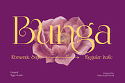 Bunga Pro | Romantic Font, a Script Font by Graptail (Thumbnail 1 of 14)