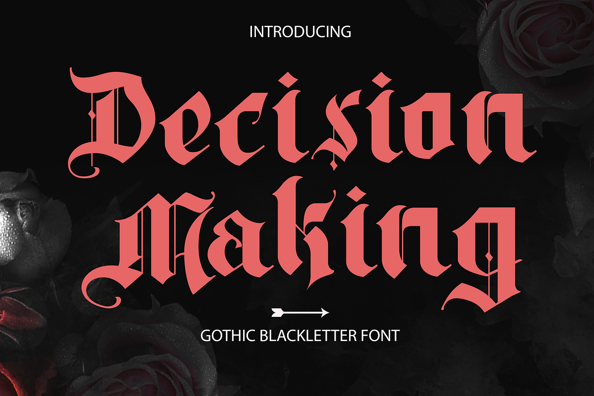 Decision Making Font, a Blackletter Font by 177Studio (Photo 1 of 6)