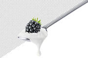 Fruit yogurt on spoons, an Object Graphic by Fruits+Veggies (Thumbnail 6 of 14)