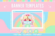 Cute Social Media Banners + Icons, a Social Media Template by SunshineStudioBoutique (Thumbnail 1 of 9)