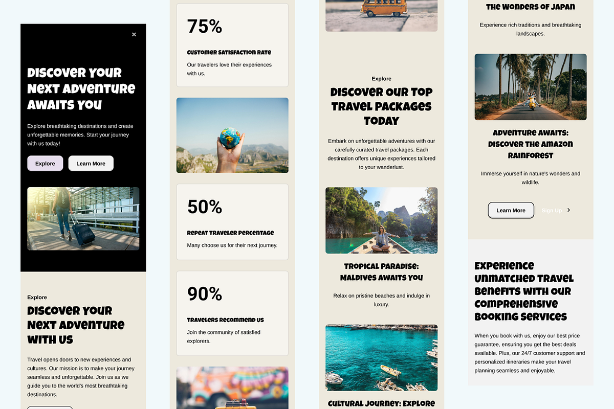 Travel Hub - Landing Page Template, a Websites & App Template by RPWDS (Photo 3 of 3)