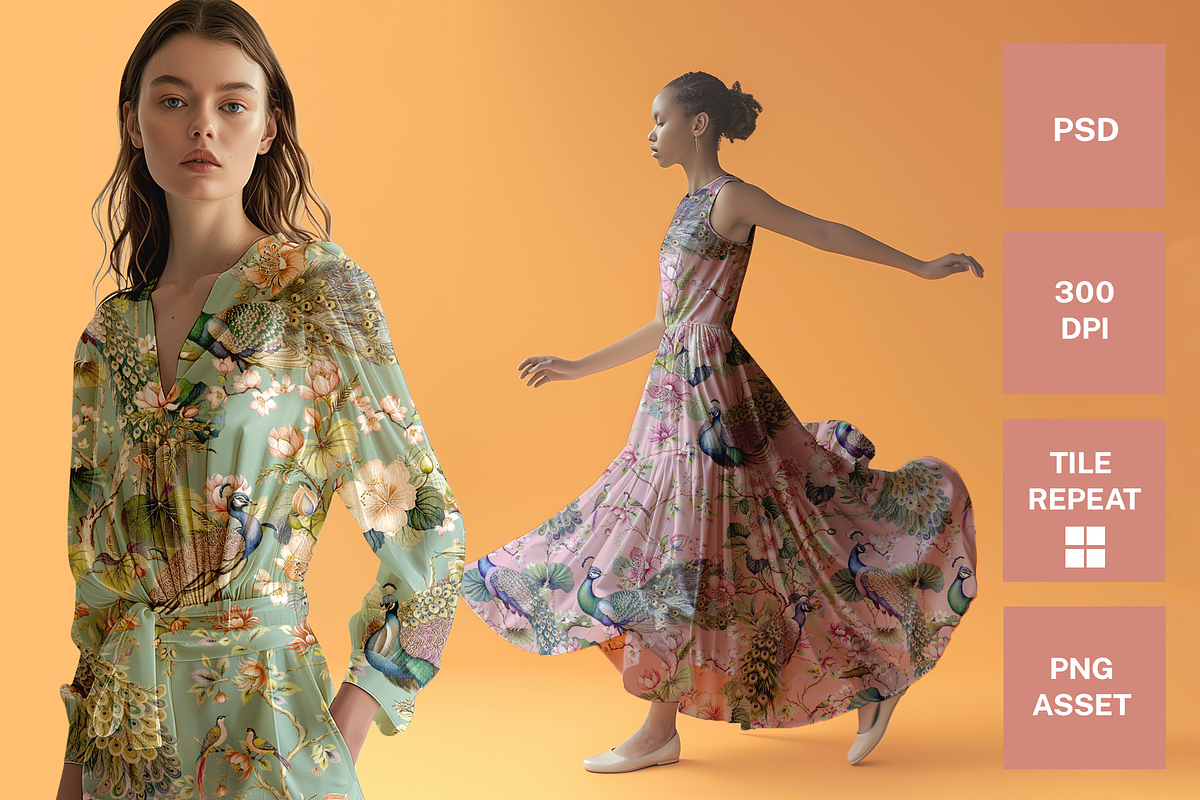 PEACOCK BEAUTY, a Pattern Graphic by rumacorakstudio (Photo 7 of 7)