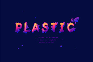 Plastic font / Illustrated letters