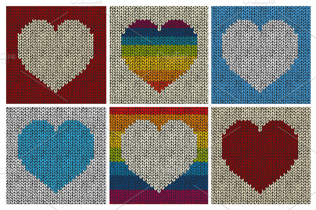 24 Knitted Hearts Seamless Patterns, a Pattern Graphic by IreneArt illustrations (Photo 2 of 5)