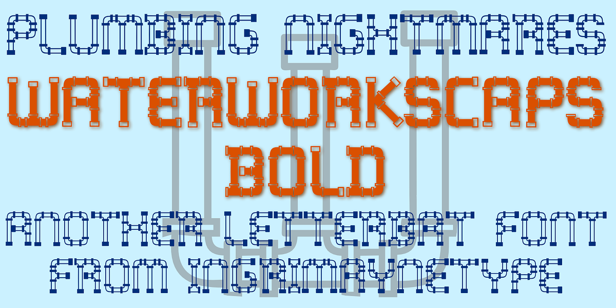 WaterWorksCaps, a Font by Ingrimayne Type (Photo 2 of 5)