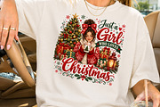Just A Girl Who Loves Christmas PNG, a Seasonal Illustration by Rose Art (Thumbnail 2 of 4)
