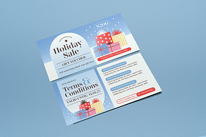 Blue Modern Holiday Sale Voucher