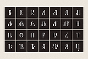 Slava - decorative traditional font, a Font by Stefan Kostić (Thumbnail 10 of 11)