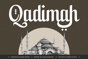 Qadimah Decorative Islamic Font, a Serif Font by Vadovastd