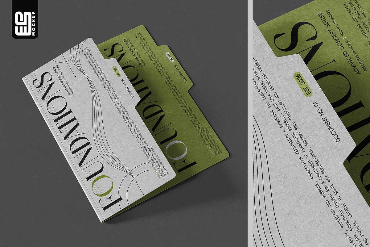 Document Pocket Folder Mockup, an Advertising Mockup by SD Mockup (Photo 2 of 3)