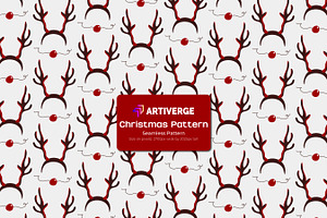 Christmas Mask Icon Seamless Pattern