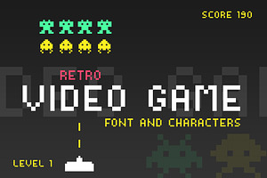 Video Game Font, a Font by Salt & Pepper Designs