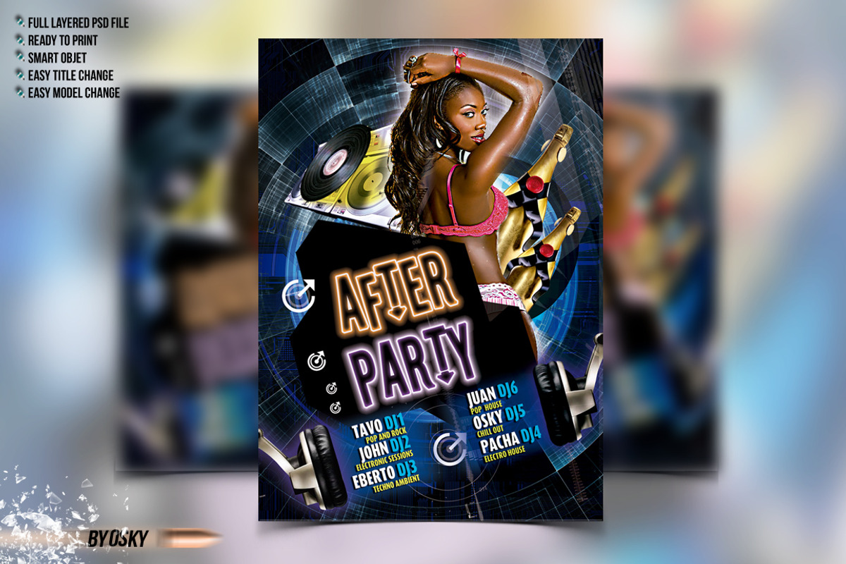 After Party, a Flyer Template by Osky (Photo 1 of 4)