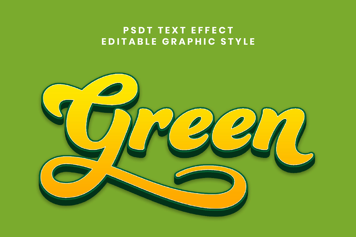 Cursive 3D Outline Text Effect